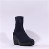 Miss Elastic Cushy Wedge Pull On Boot - Navy Suede